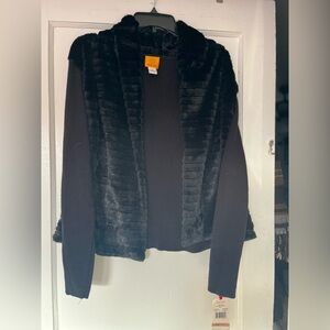 Ruby Rd. Black Teddy Jacket